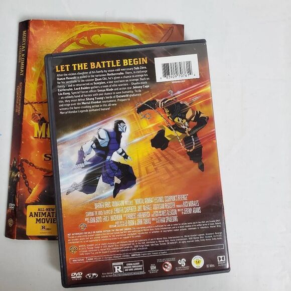 Mortal Kombat Legends: Scorpion's Revenge (DVD, Slipcover) Animated Action Movie - Picture 3 of 3